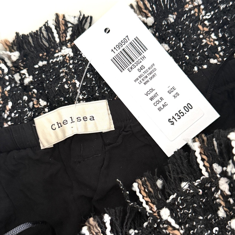 Chelsea Tweed Sequin Mini Skirt with Removable Ribbon Belt from Honey - Picture 10 of 12
